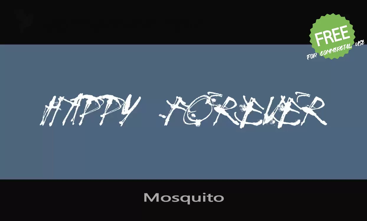Font Sample of Mosquito