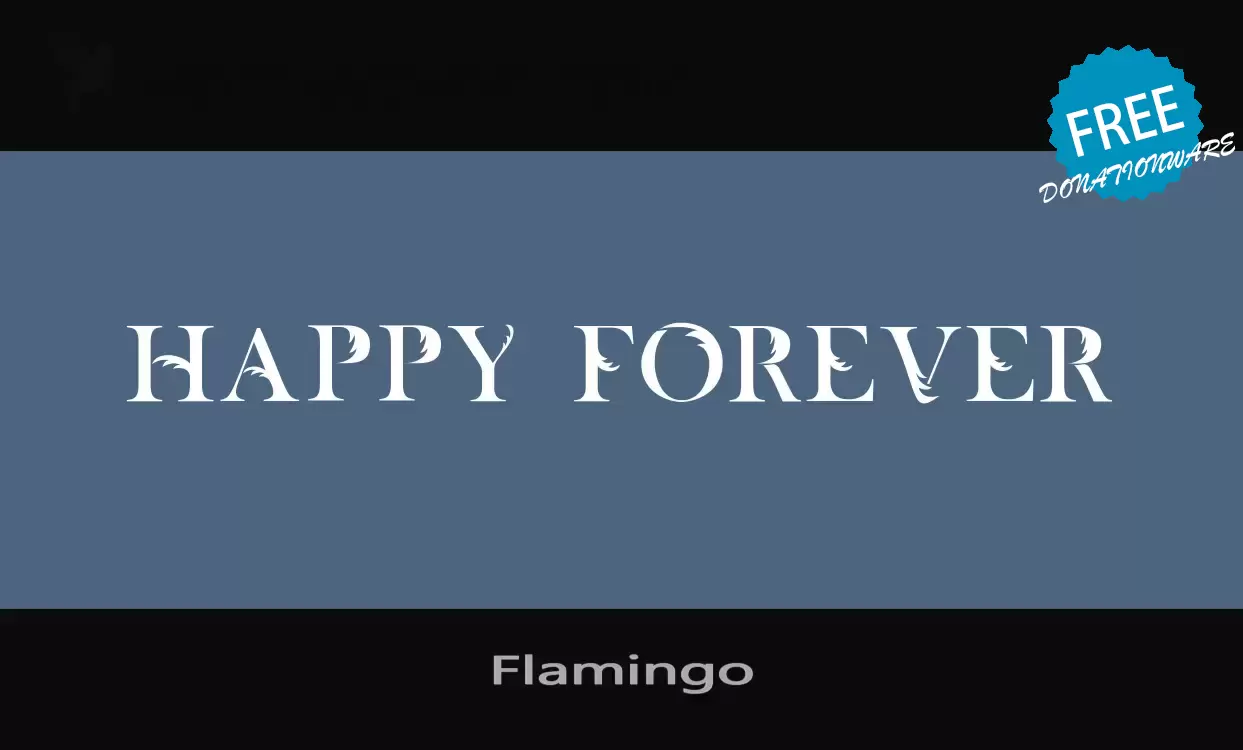「Flamingo」字体效果图