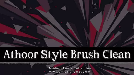 Typographic Design of Athoor-Style-Brush-Clean