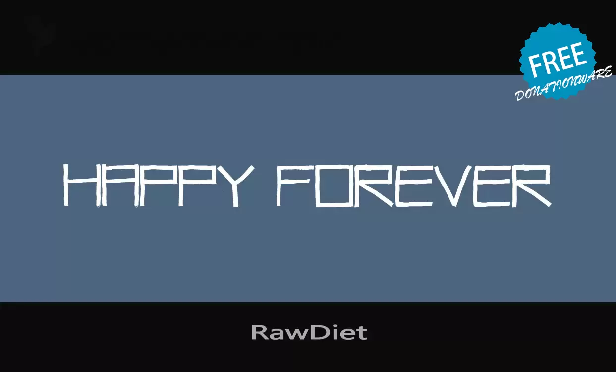 「RawDiet」字体效果图