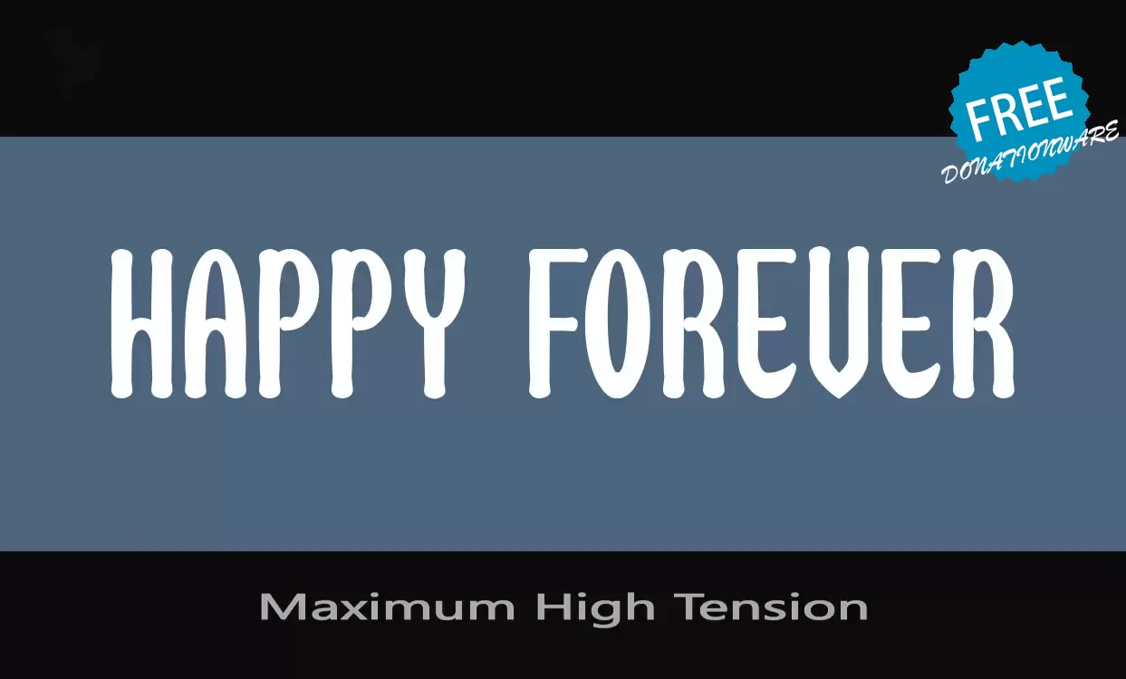 「Maximum-High-Tension」字体效果图