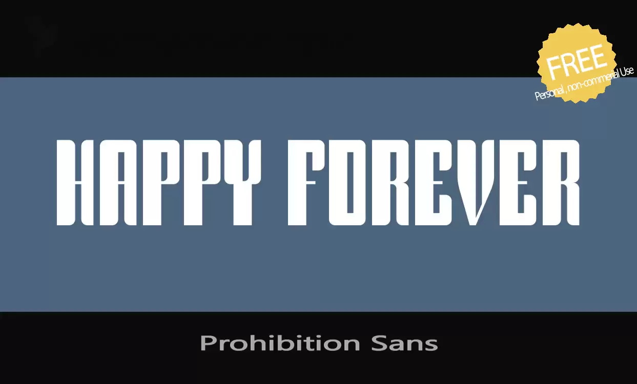Font Sample of Prohibition-Sans