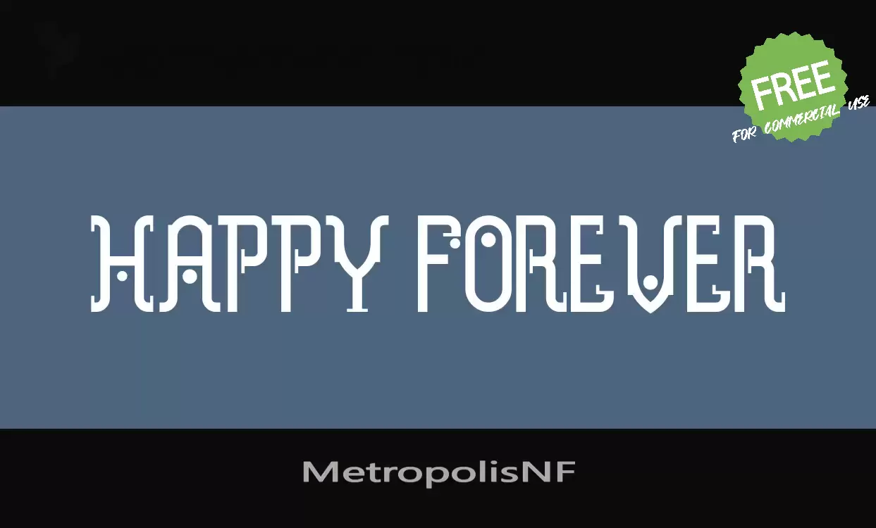 「MetropolisNF」字体效果图
