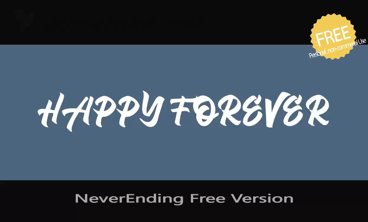 「NeverEnding-Free-Version」字体效果图