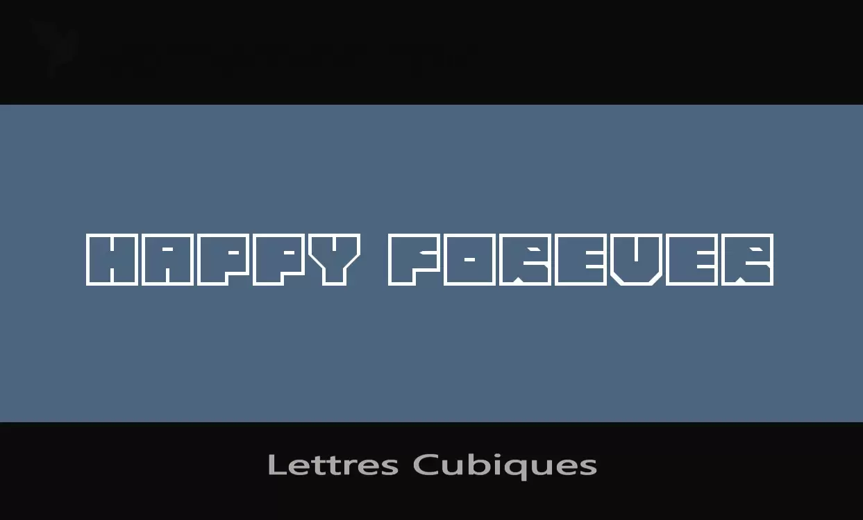 Font Sample of Lettres-Cubiques