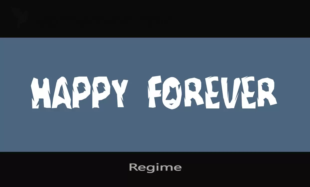 Font Sample of Regime