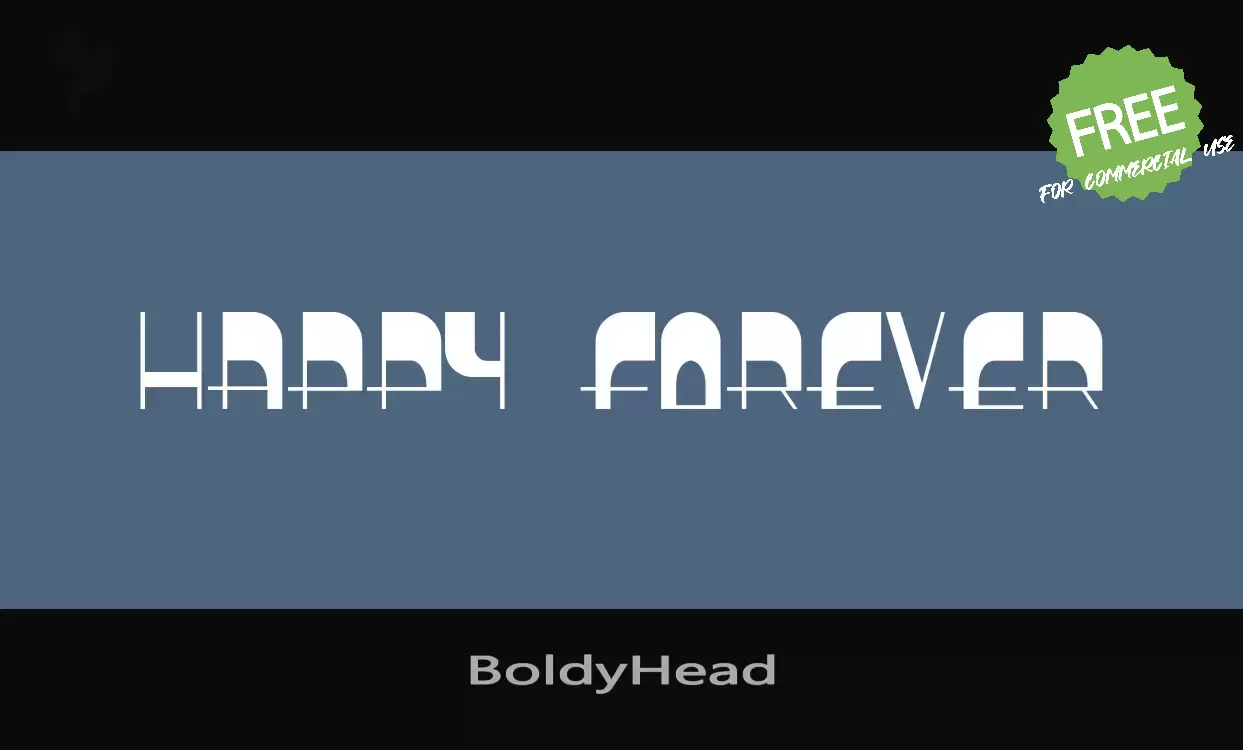 「BoldyHead」字体效果图