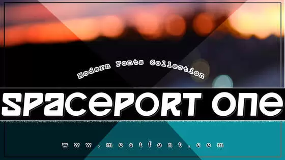 「Spaceport-One」字体排版图片