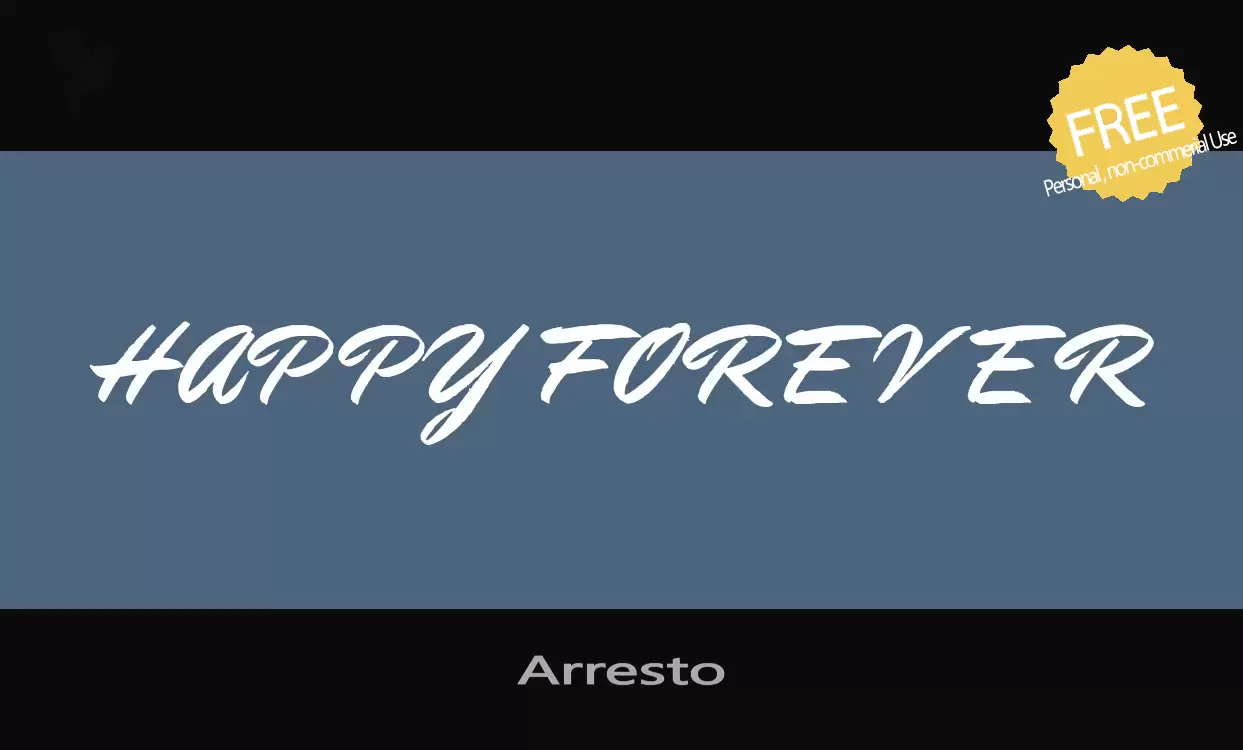 Font Sample of Arresto