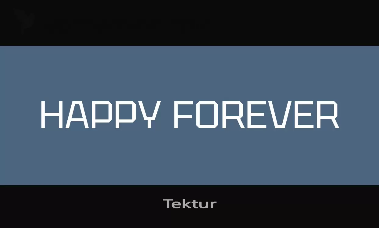 「Tektur」字体效果图