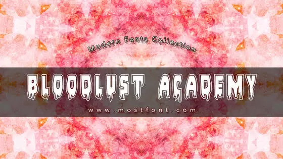 Typographic Design of Bloodlust-Academy