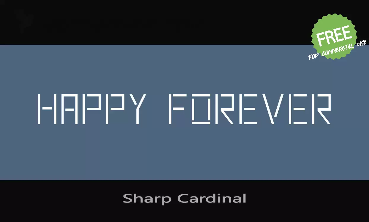「Sharp-Cardinal」字体效果图