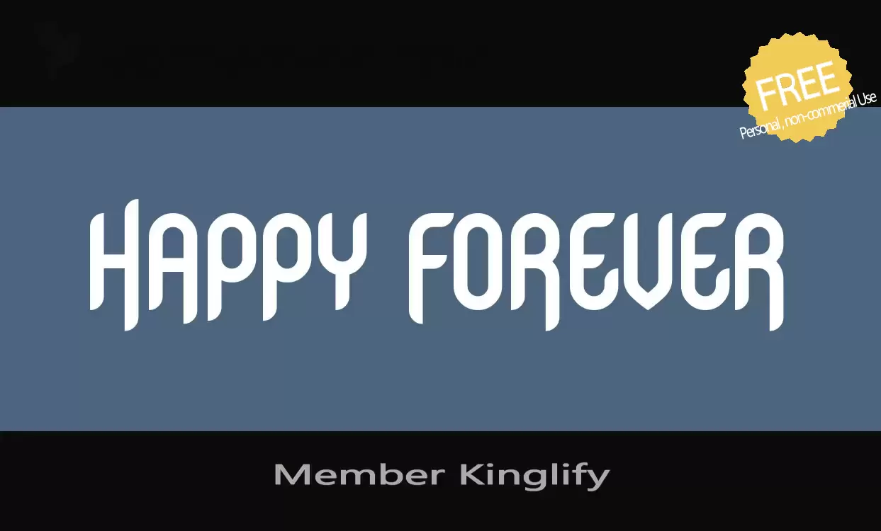 「Member-Kinglify」字体效果图
