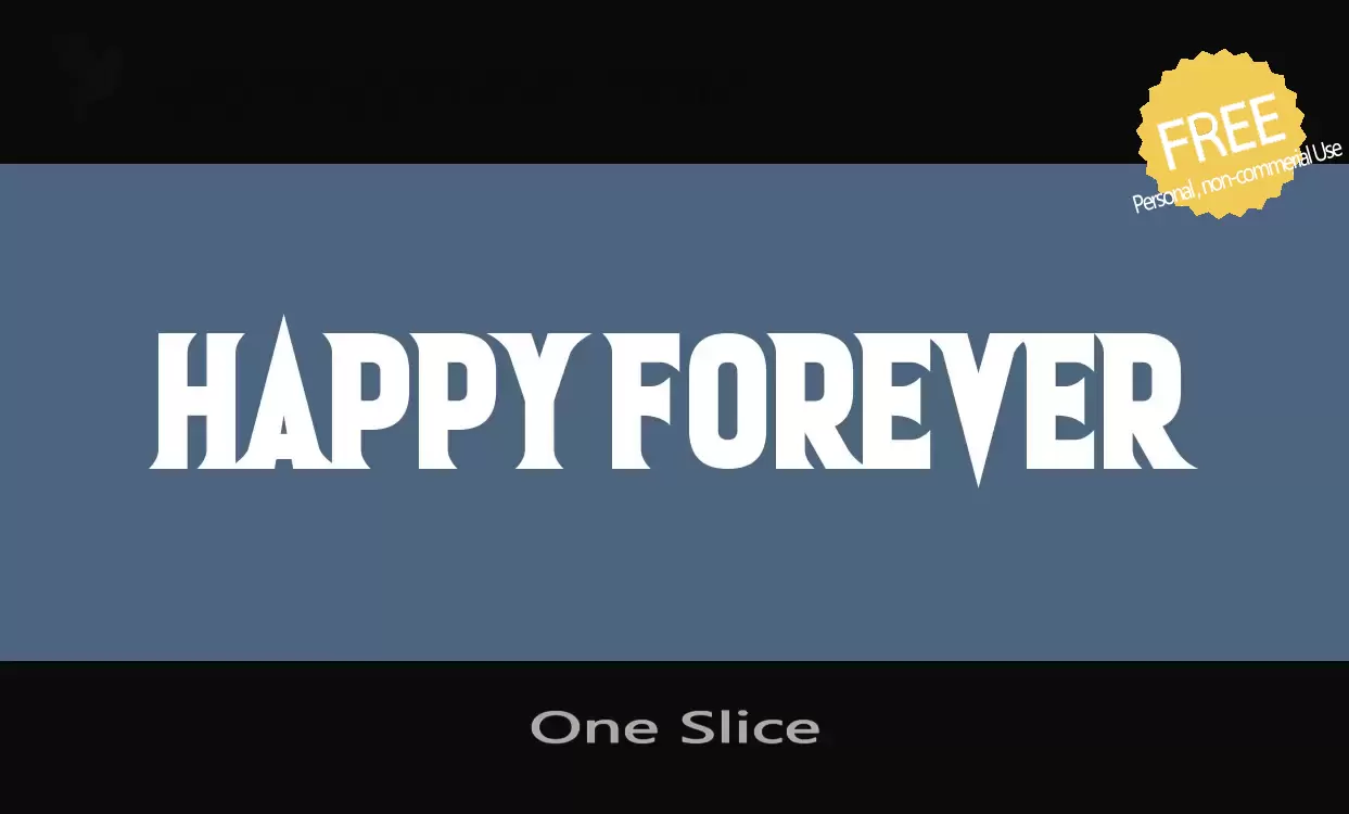 「One-Slice」字体效果图