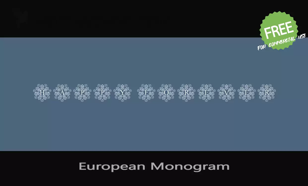 Sample of European-Monogram