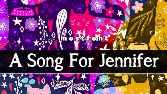 Typographic Design of A-Song-For-Jennifer-Bold
