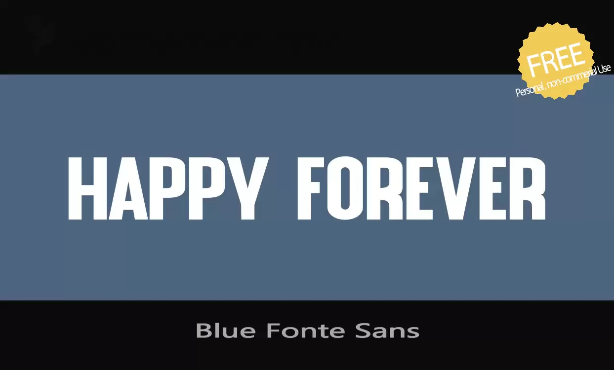 Sample of Blue-Fonte-Sans