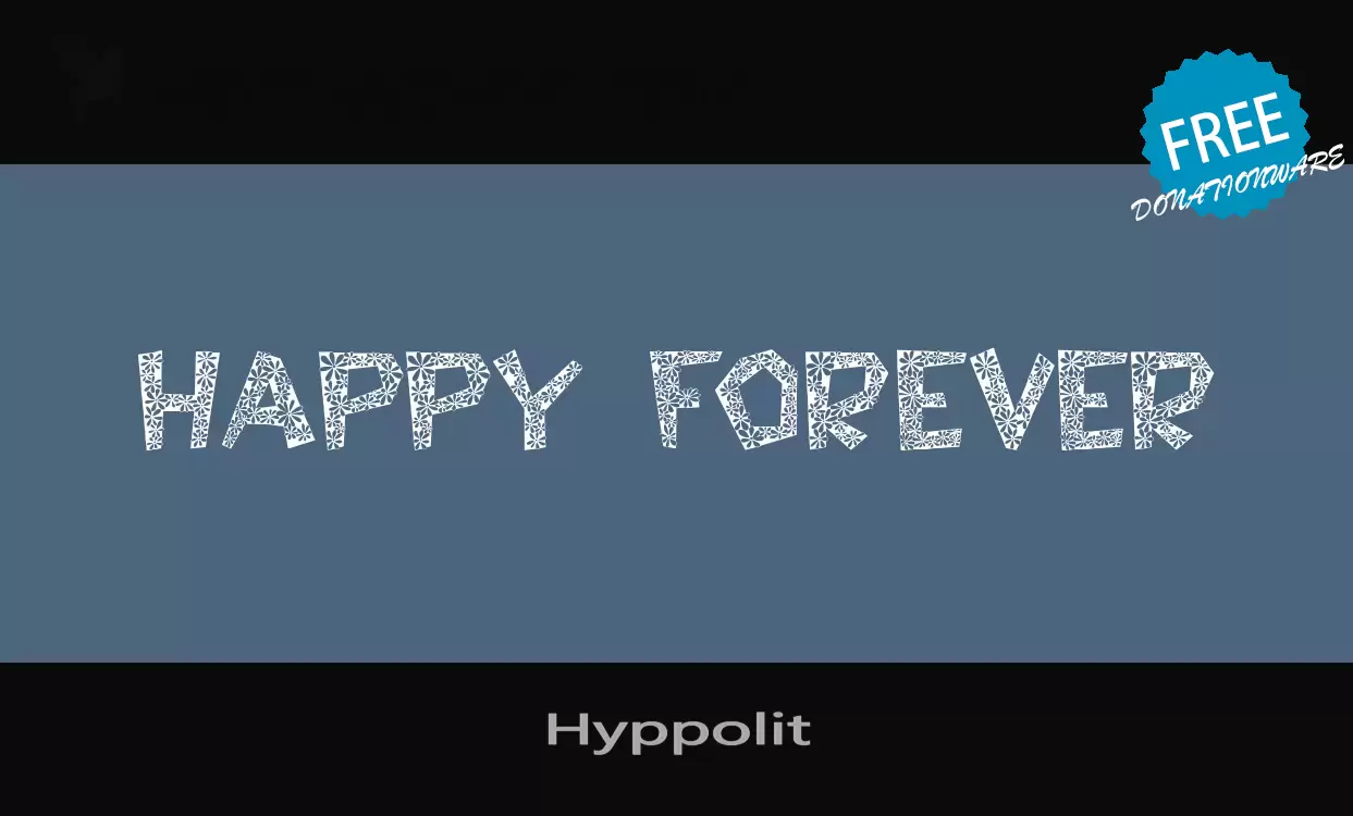 「Hyppolit」字体效果图