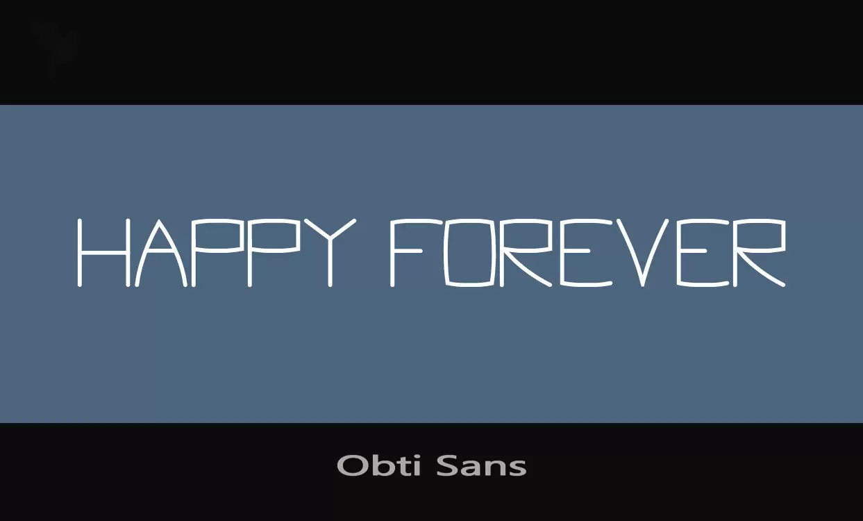 「Obti-Sans」字体效果图