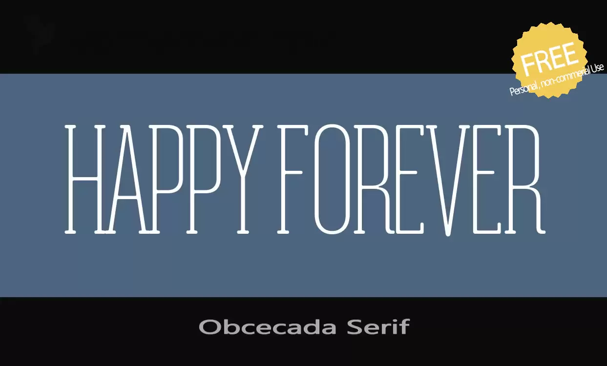 Sample of Obcecada-Serif