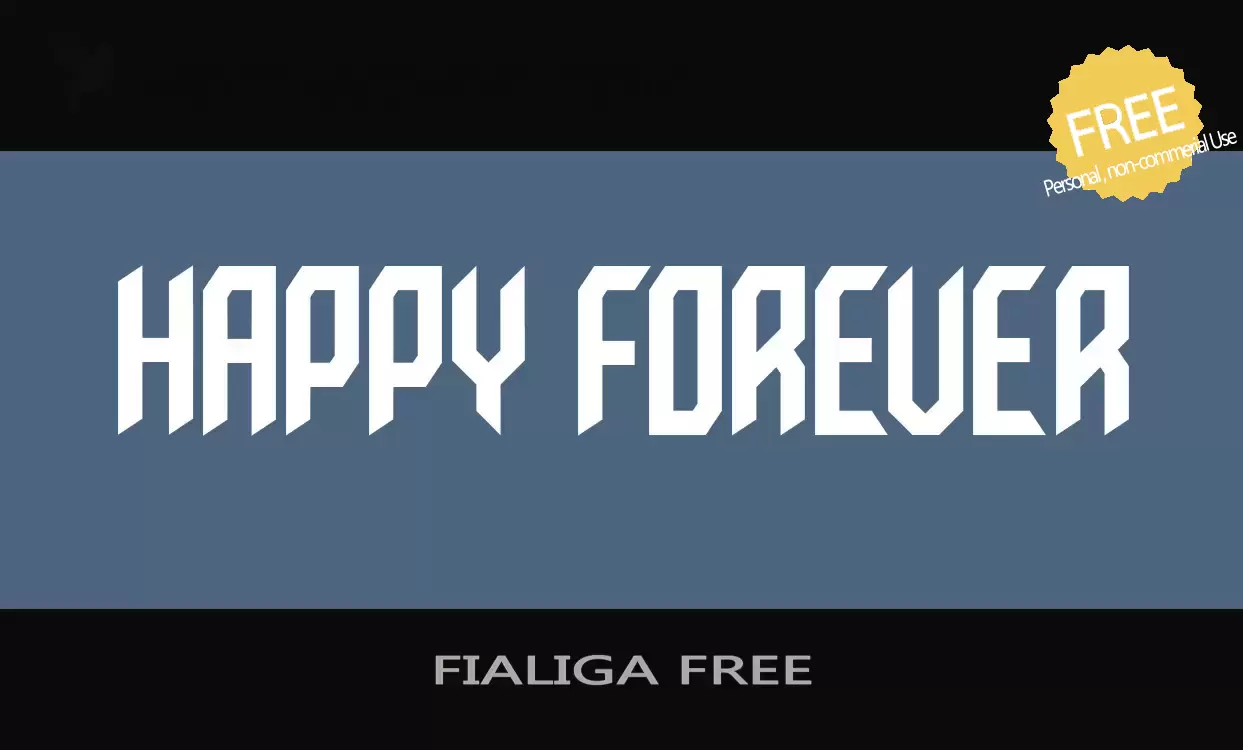 「FIALIGA-FREE」字体效果图