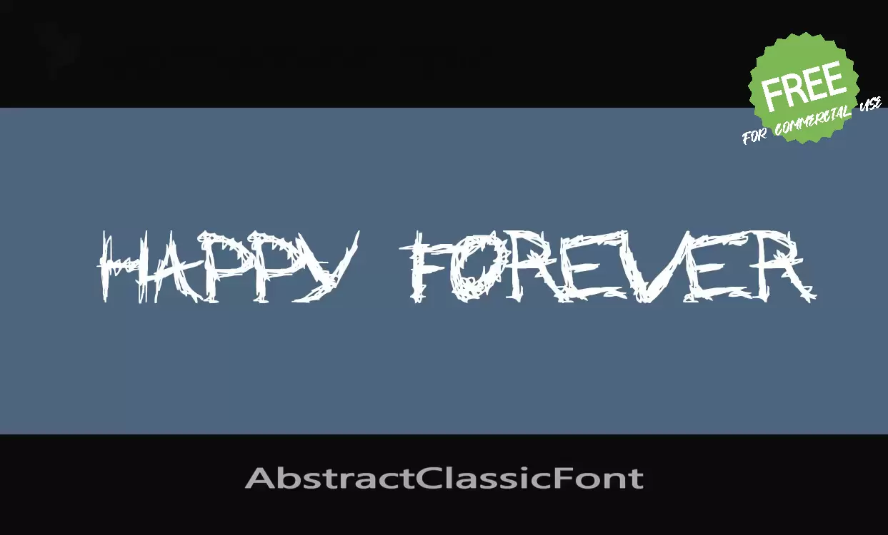 「AbstractClassicFont」字体效果图