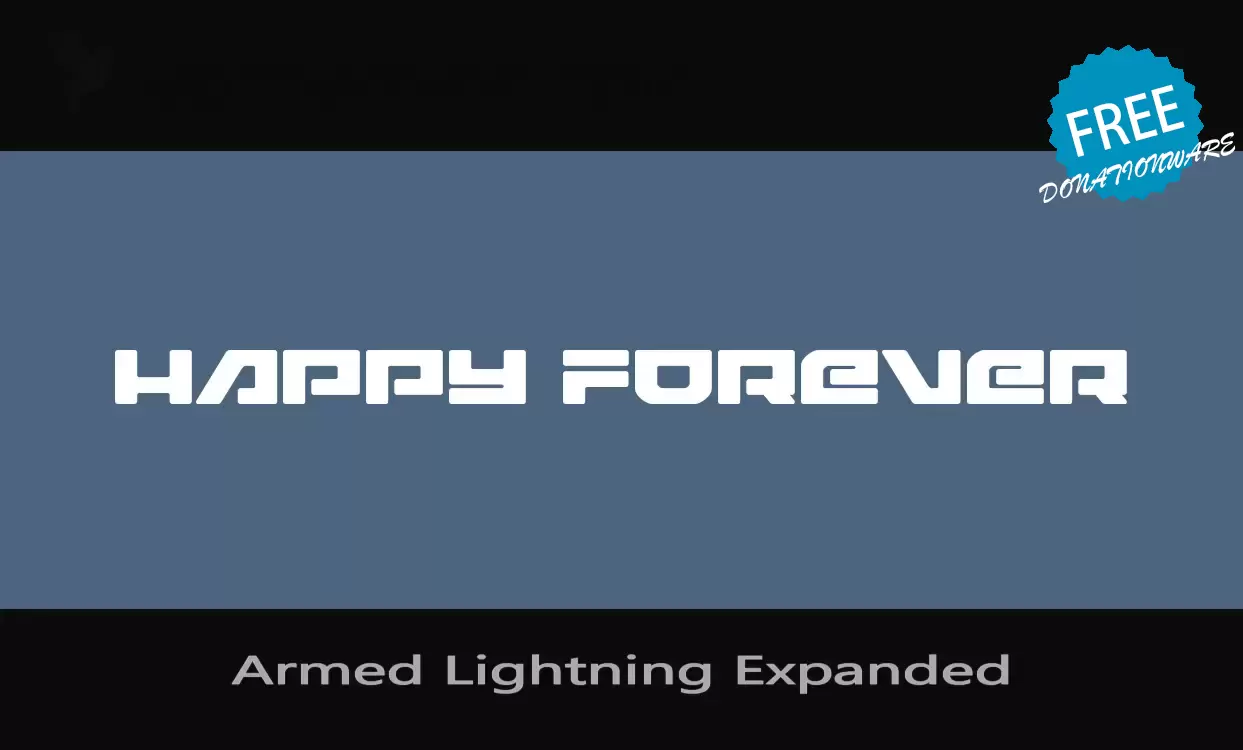 「Armed-Lightning-Expanded」字体效果图