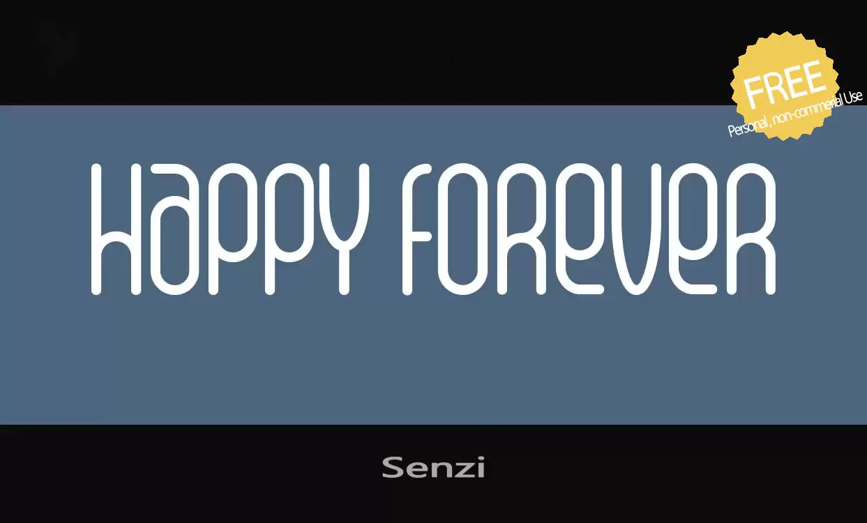「Senzi」字体效果图