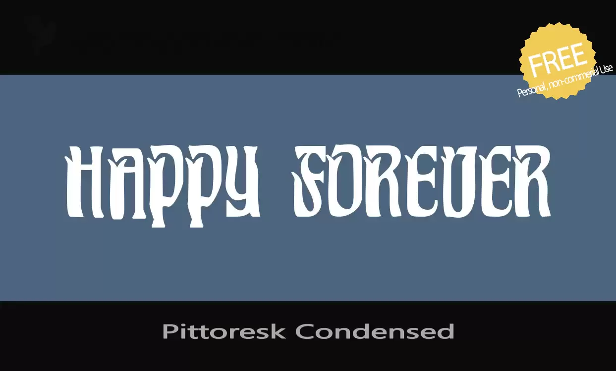 「Pittoresk-Condensed」字体效果图