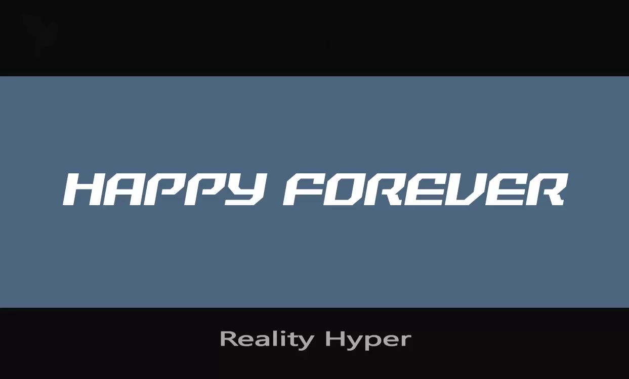 「Reality-Hyper」字体效果图