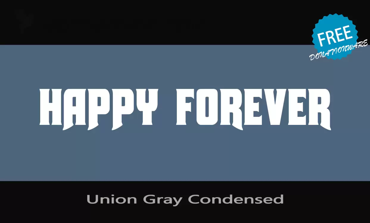 Font Sample of Union-Gray-Condensed