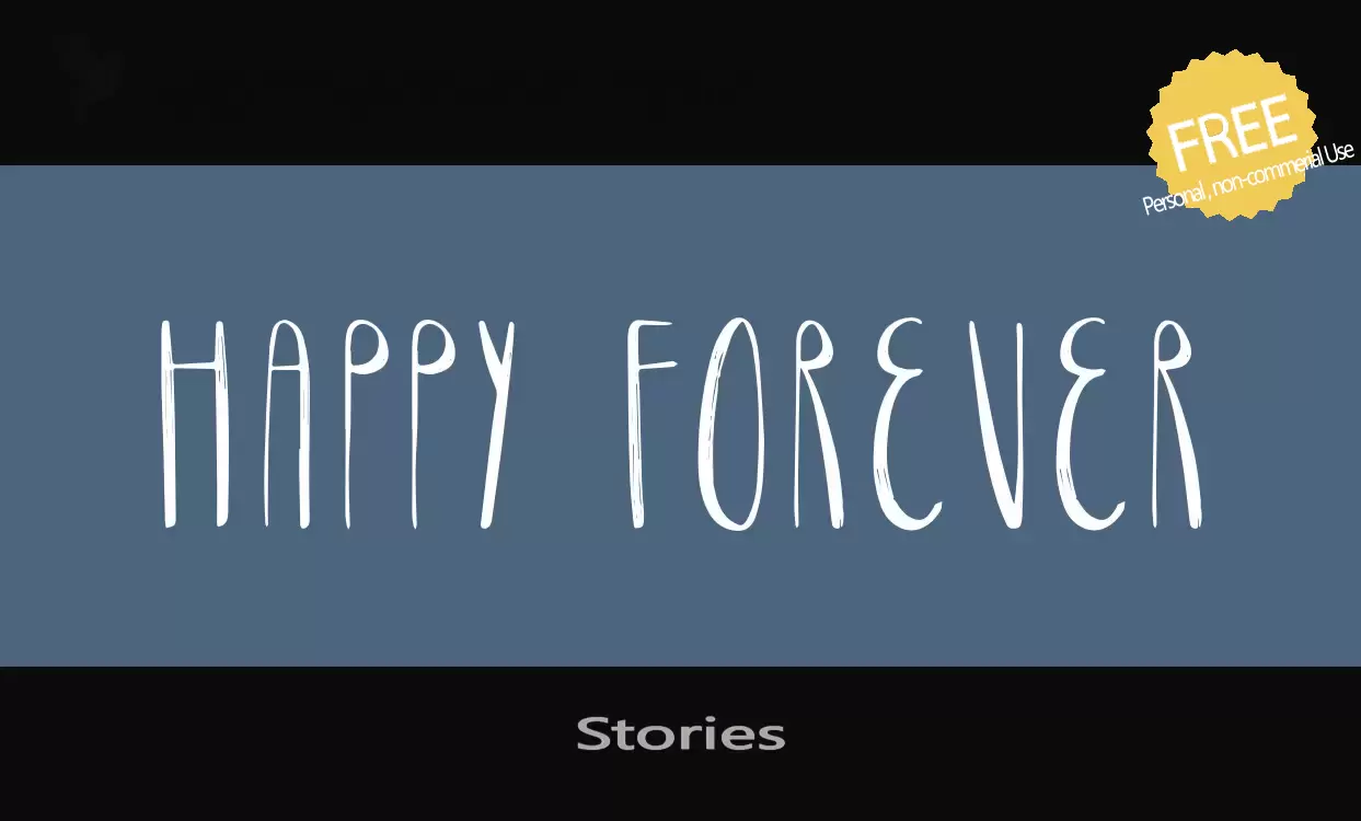 Font Sample of Stories