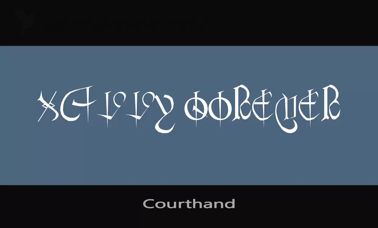 「Courthand」字体效果图