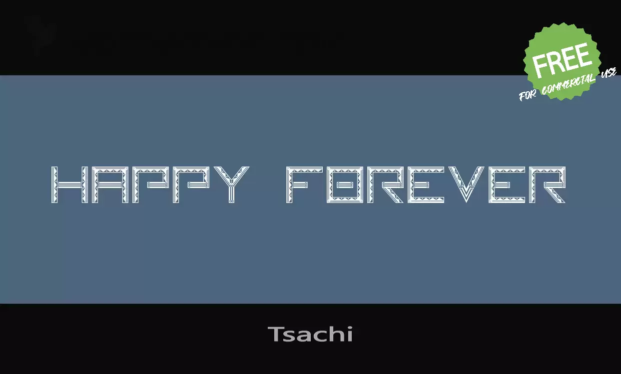 「Tsachi」字体效果图
