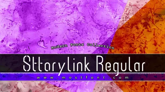 「Sttorylink-Regular」字体排版图片