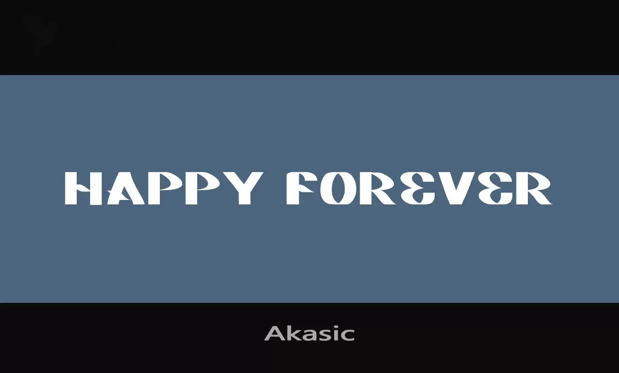 Font Sample of Akasic