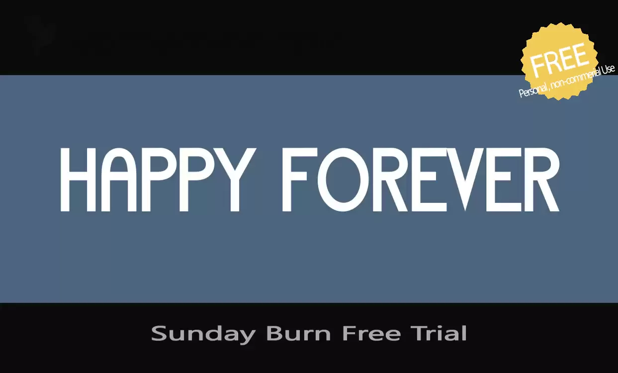 「Sunday-Burn-Free-Trial」字体效果图