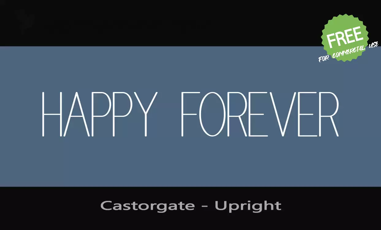 「Castorgate---Upright」字体效果图