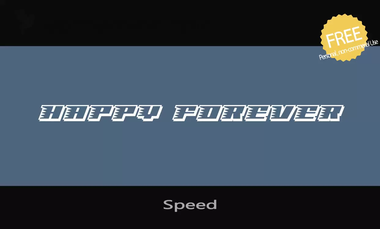 Font Sample of Speed