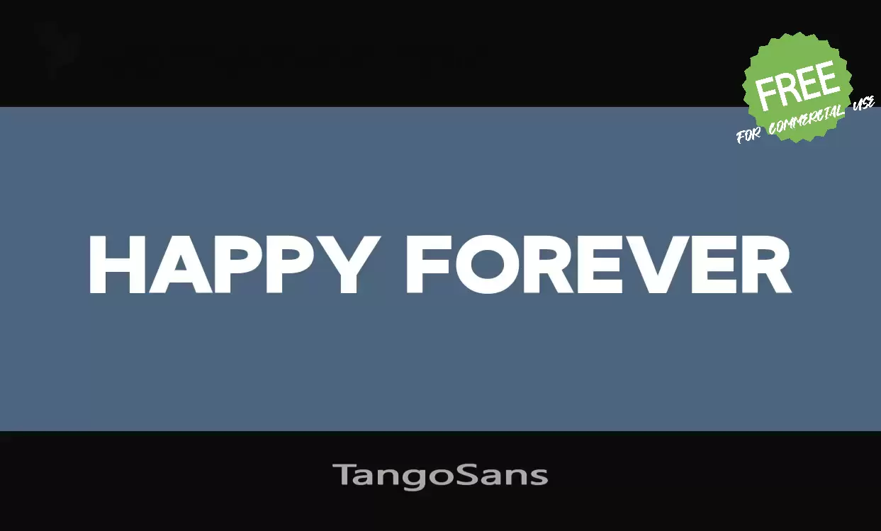 「TangoSans」字体效果图