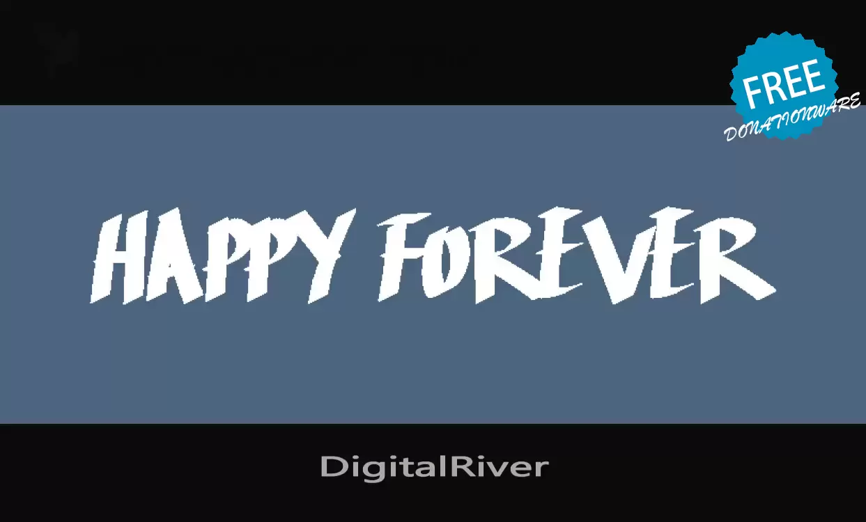 「DigitalRiver」字体效果图