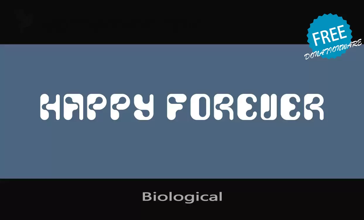 「Biological」字体效果图