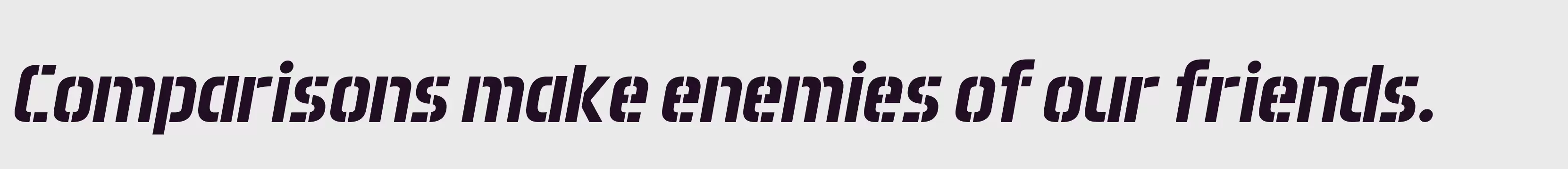 「Aero Matics Stencil Bold Italic」字体效果图