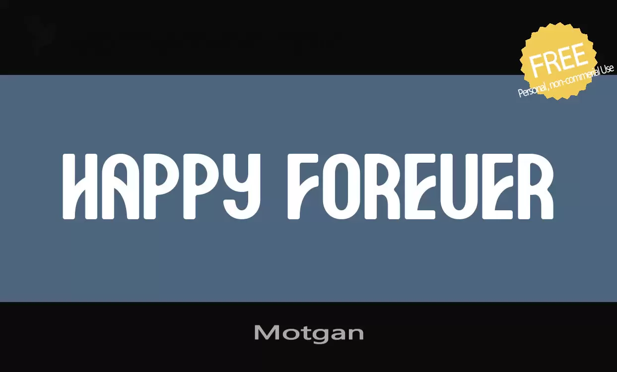 Font Sample of Motgan