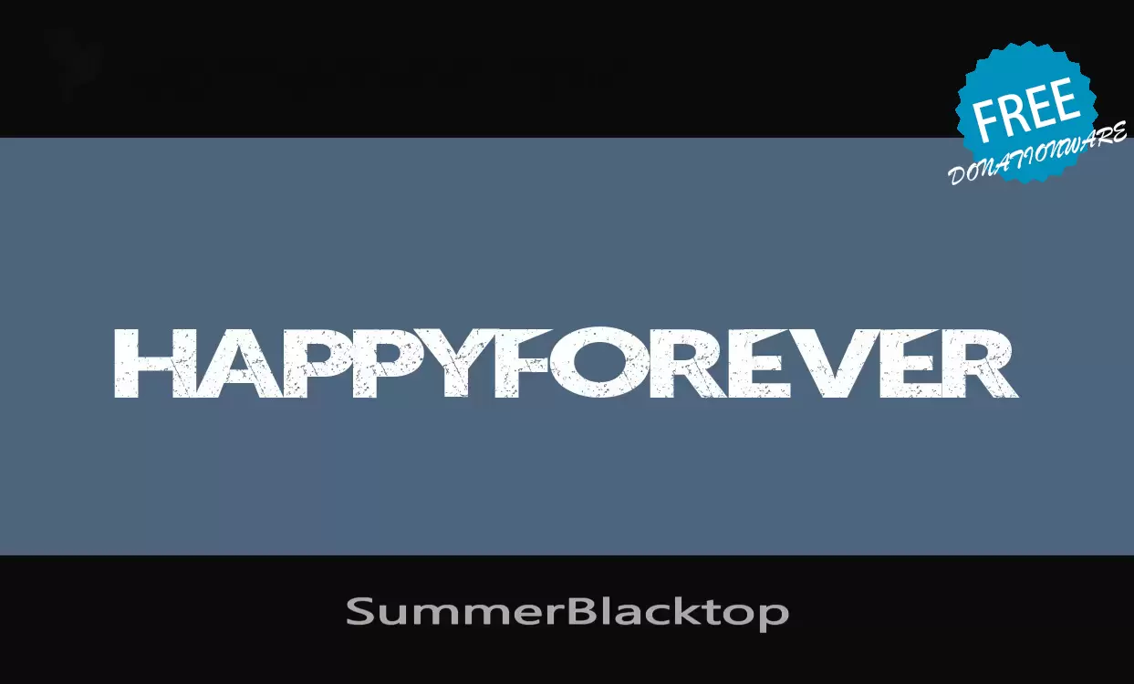 Font Sample of SummerBlacktop