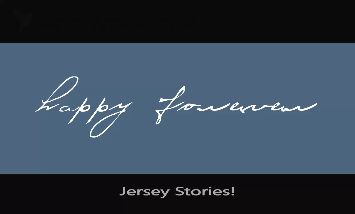 Font Sample of Jersey-Stories!
