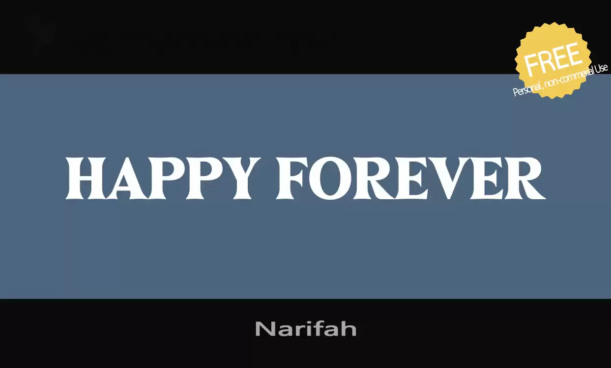 「Narifah」字体效果图