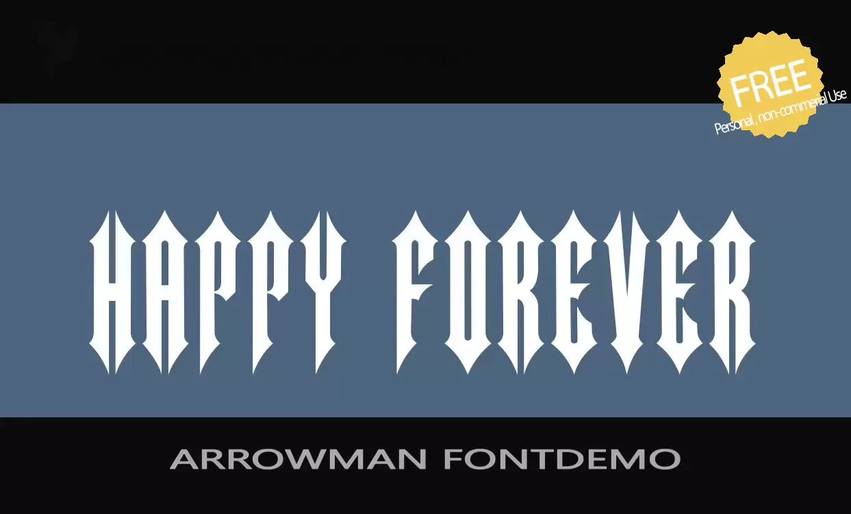 Sample of ARROWMAN-FONTDEMO