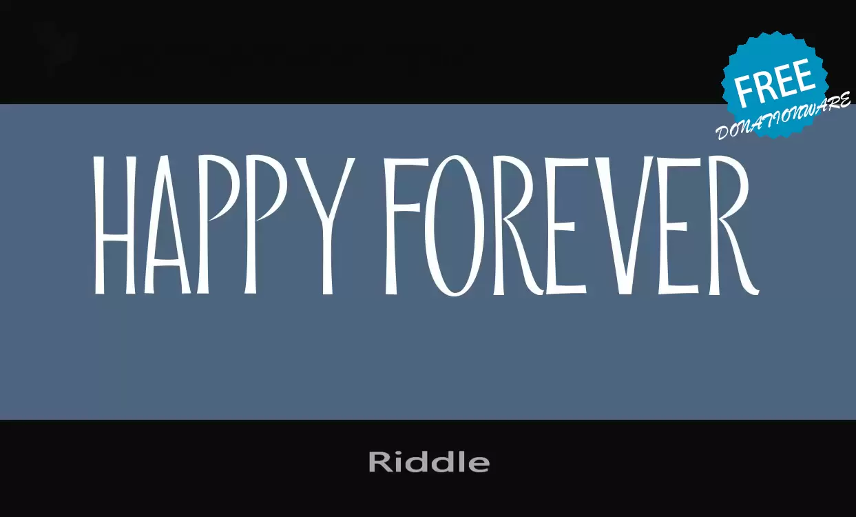 Font Sample of Riddle