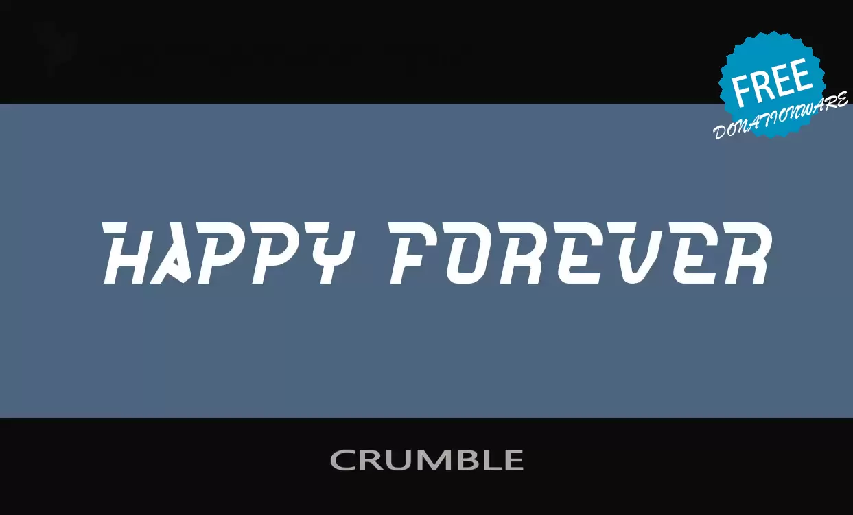 Font Sample of CRUMBLE